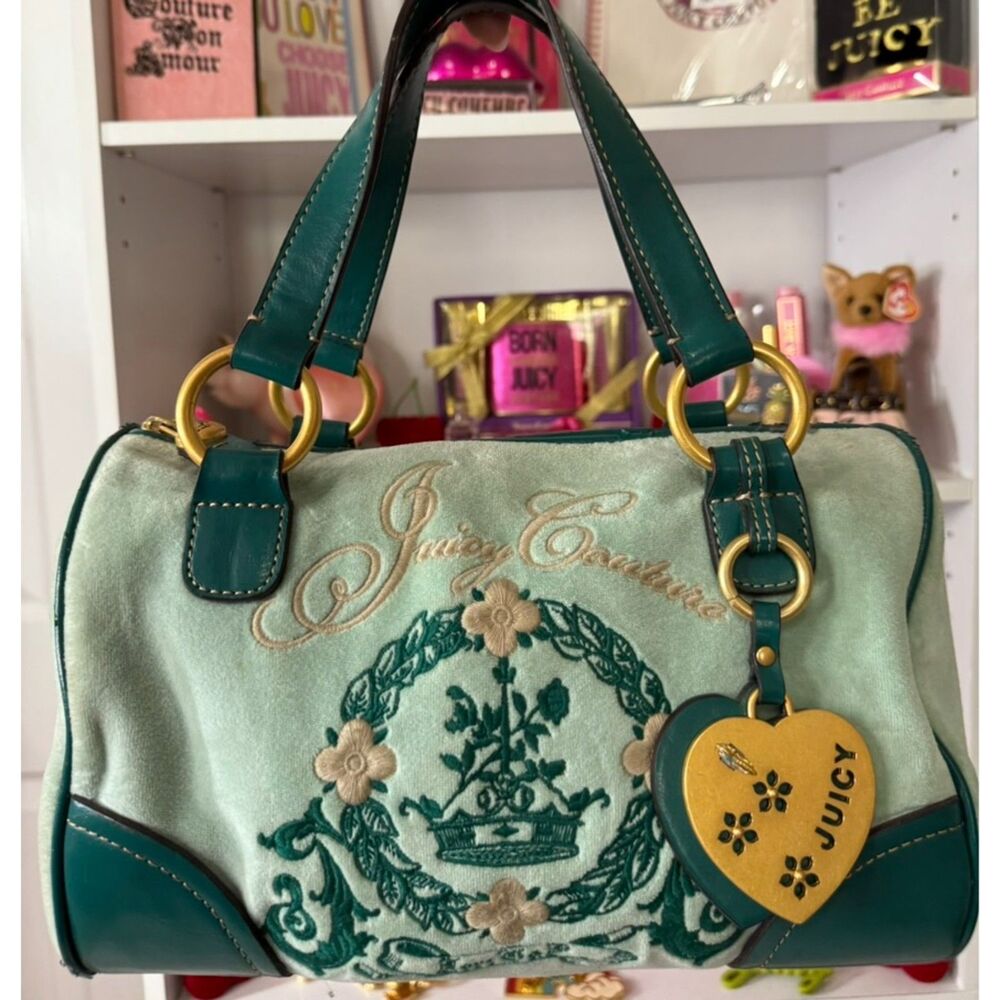 Y2K Vintage Rare Juicy Couture Green Satchel Bag SOLD